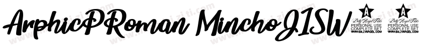 ArphicPRoman-MinchoJISW55-Blk Regul字体转换